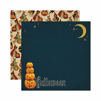 Reminisce - Halloween Collection - 12 x 12 Double Sided Paper - Halloween Pumpkins