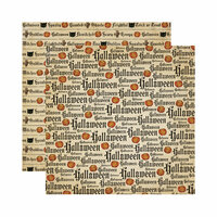 Reminisce - Halloween Collection - 12 x 12 Double Sided Paper - Halloween