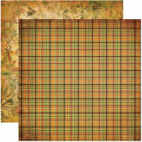 Reminisce - Harvest Collection - 12 x 12 Double Sided Paper - Harvest Plaid