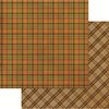 Reminisce - Harvest 2014 Collection - 12 x 12 Double Sided Paper - Harvest Plaid