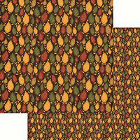 Reminisce - Harvest 2014 Collection - 12 x 12 Double Sided Paper - Harvest Leaves