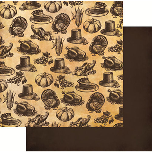 Reminisce - Harvest 2014 Collection - 12 x 12 Double Sided Paper - Bountiful Harvest