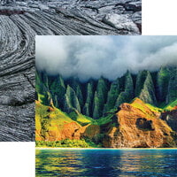 Reminisce - Hawaii Collection - 12 x 12 Double Sided Paper - Na Pali Coast on Kauai