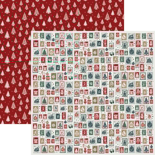 Reminisce - Holiday Cheer Collection - 12 x 12 Double Sided Paper - Christmas Mail