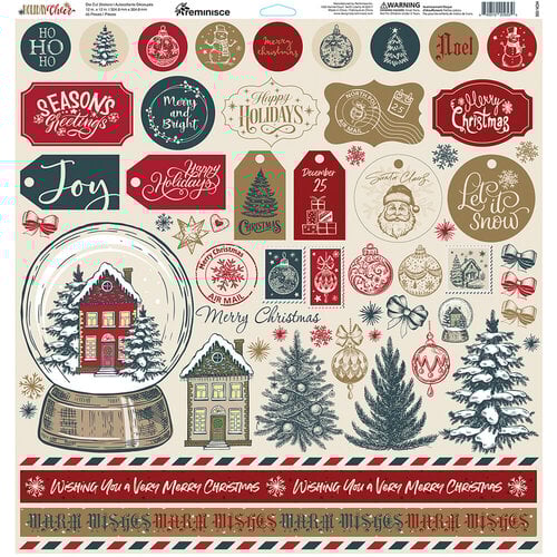 Reminisce - Holiday Cheer Collection - 12 x 12 Cardstock Stickers - Holiday Cheer