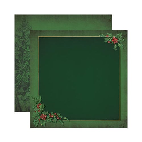 Reminisce - Here Comes Santa Collection - Christmas - 12 x 12 Double Sided Paper - Christmas Holly