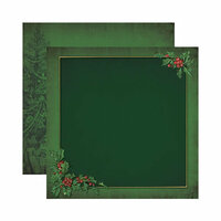 Reminisce - Here Comes Santa Collection - Christmas - 12 x 12 Double Sided Paper - Christmas Holly