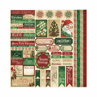 Reminisce - Here Comes Santa Collection - Christmas - 12 x 12 Cardstock Stickers - Variety