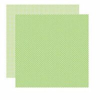 Reminisce - Happy Easter Collection - 12 x 12 Double Sided Shimmer Paper - Grasshopper Dots