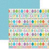 Reminisce - Happy Easter Collection - 12 x 12 Double Sided Paper - Easter Basket Stripe
