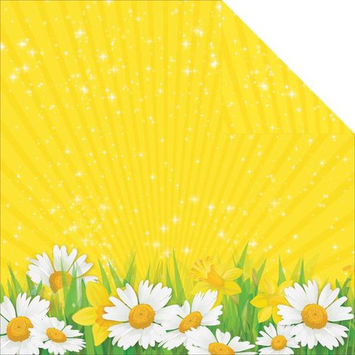 Reminisce - Happy Easter Collection - 12 x 12 Double Sided Paper - Spring Flowers