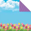Reminisce - Happy Easter Collection - 12 x 12 Double Sided Paper - Spring Tulips