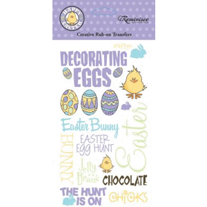 Reminisce - Happy Easter - Creative Rub On Transfers - Happy Easter, CLEARANCE