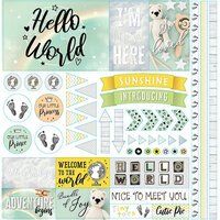 Reminisce - Hello World Collection - 12 x 12 Elements Stickers