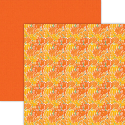 Reminisce - Happy Fallidays Collection - 12 x 12 Double Sided Paper - Pumpkin Patch