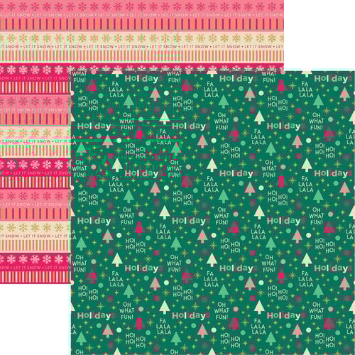 Reminisce - Holly Jolly Collection - 12 x 12 Double Sided Paper - Holly Jolly