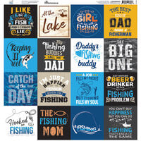 Reminisce - Hooked On Fishing Collection - 12 x 12 Elements Sticker