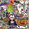 Reminisce - Halloween Party Collection - 12 x 12 Cardstock Stickers - Icons - Gray