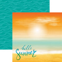 Reminisce - Hello Summer Collection - 12 x 12 Double Sided Paper - Hello Summer