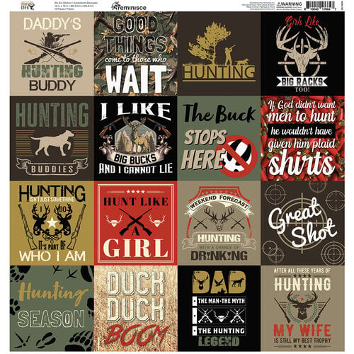 Reminisce - Hunting Life Collection - 12 x 12 Cardstock Stickers - Elements