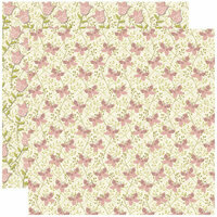 Reminisce - In Bloom Collection - 12 x 12 Double Sided Paper - The Butterfly Effect