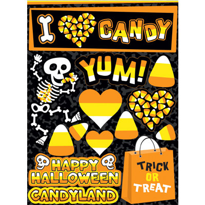 Reminisce - I Heart Candy Collection - Halloween - 3 Dimensional Die Cut Stickers - I Heart Candy