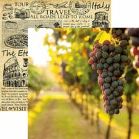Reminisce - Italy Collection - 12 x 12 Double Sided Paper - On the Vine