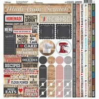 Reminisce - In The Kitchen Collection - 12 x 12 Cardstock Stickers - Elements
