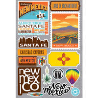 Reminisce - Jetsetters Collection - 3 Dimensional Die Cut Stickers - New Mexico