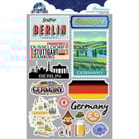 Reminisce - Jetsetters Collection - 3 Dimensional Die Cut Stickers - Germany