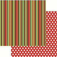 Reminisce - Jungle All the Way Collection - Christmas - 12 x 12 Double Sided Paper - Stripe