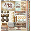 Ella and Viv Paper Company - Junkstock Collection - 12 x 12 Cardstock Stickers - Elements