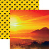 Reminisce - King of the Jungle Collection - 12 x 12 Double Sided Paper - African Sunset