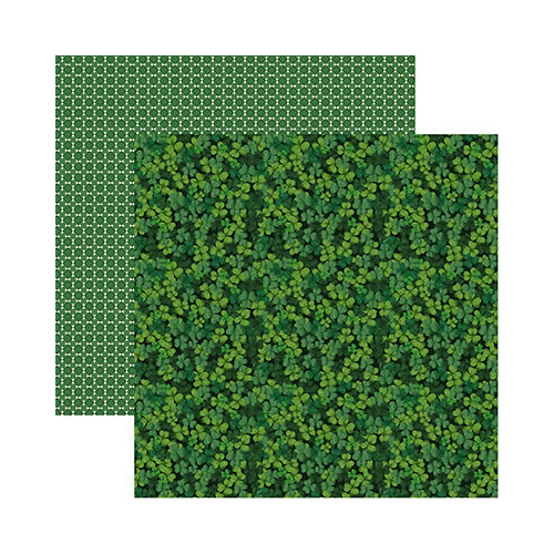 Reminisce - Lucky Day Collection - 12 x 12 Double Sided Paper - Clover Patch