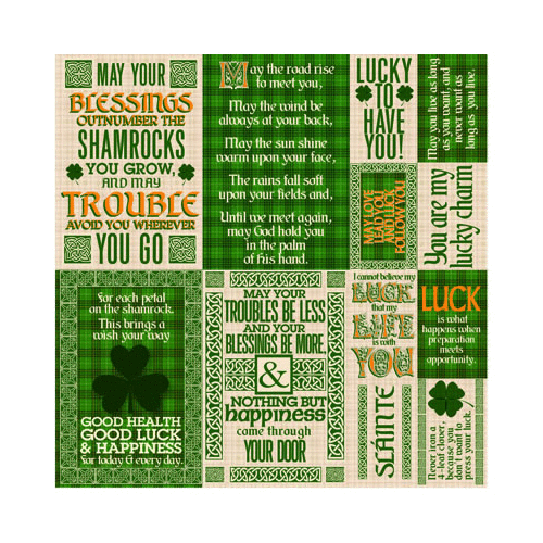 Reminisce - Lucky Day Collection - 12 x 12 Cardstock Stickers - Poster
