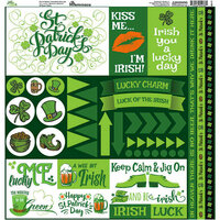 Reminisce - Luck of the Irish Collection - 12 x 12 Cardstock Stickers - Elements