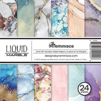 Reminisce - Liquid Marble Collection - 6 x 6 Paper Pack