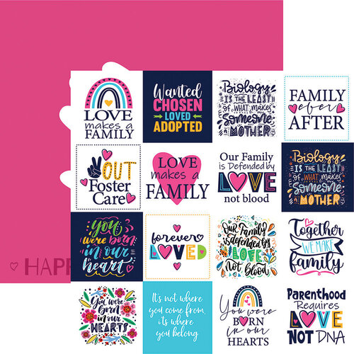 Reminisce - Love Makes A Family Collection - 12 x 12 Double Sided Paper - Love