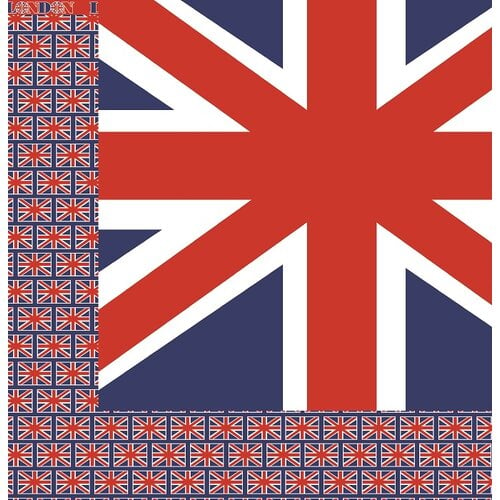 Reminisce - London Collection - 12 x 12 Double Sided Paper - British Flag