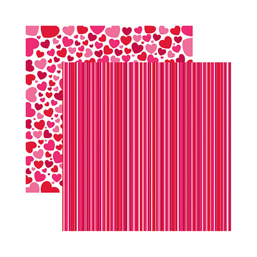 Reminisce - Love Potion Collection - 12 x 12 Double Sided Paper - Stripe