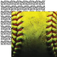 Reminisce - Let's Play Softball Collection - 12 x 12 Double Sided Paper - Softball