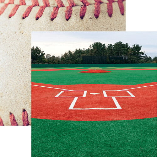 Reminisce - Let's Play Baseball Collection - 12 x 12 Double Sided Paper - Field Of Dreams
