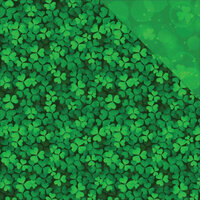 Reminisce - Lucky Collection - 12 x 12 Double Sided Paper - All Over Clover