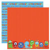 Reminisce - Monsters Collection - 12 x 12 Double Sided Paper - Monster Parade