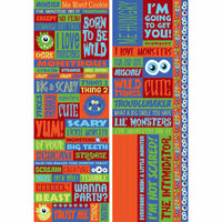 Reminisce - Monsters Collection - Die Cut Cardstock Stickers - Monster Quote
