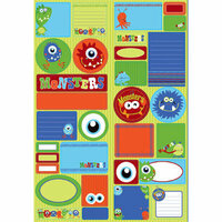 Reminisce - Monsters Collection - Die Cut Cardstock Stickers - Monster Journal