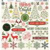 Reminisce - Merry And Bright Collection - Christmas - 12 x 12 Cardstock Stickers - Elements