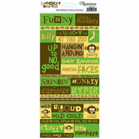 Reminisce - Monkey Business Collection - Cardstock Stickers - Monkey Business Quote