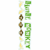 Reminisce - Monkey Business Collection - Clear Stickers - Little Monkey