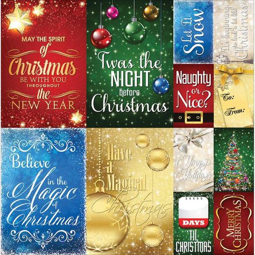 Reminisce - Magical Christmas Collection - 12 x 12 Cardstock Stickers - Poster